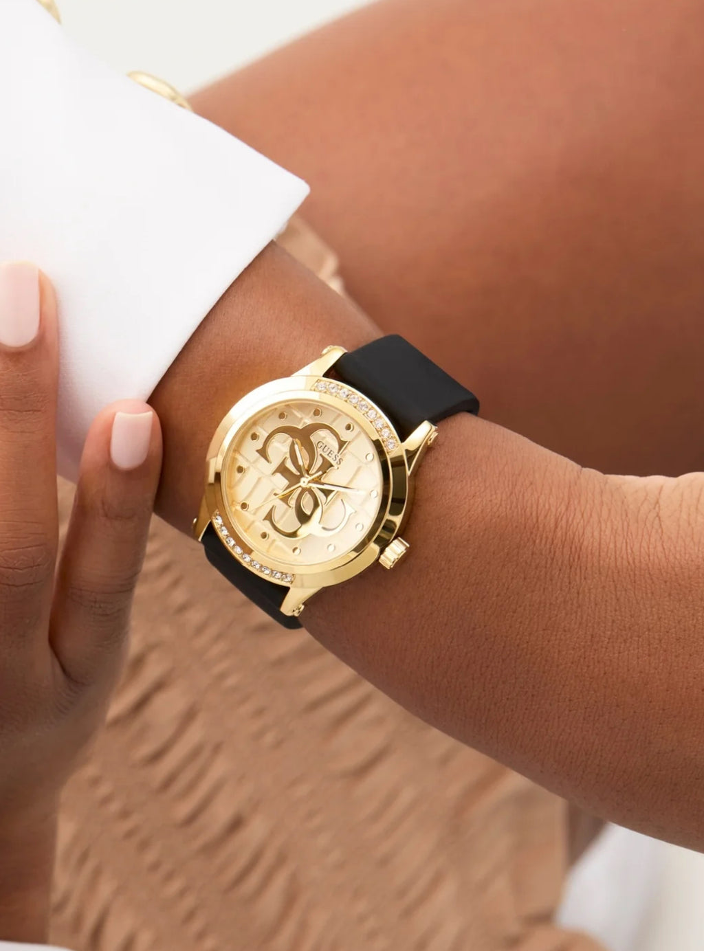 Montre Annette En Cristal Noir