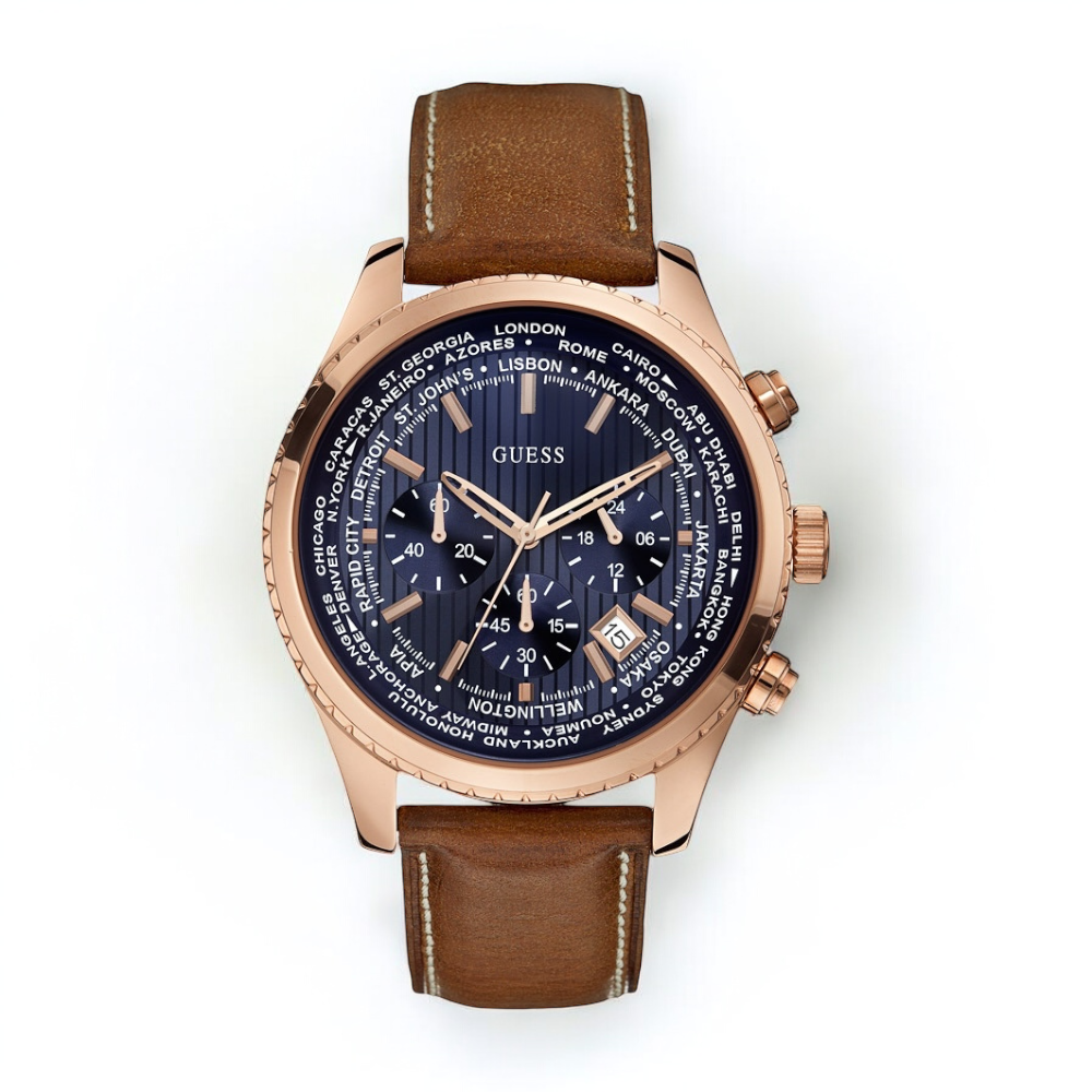 Montre Guess Homme Cuir Marron W0500G1