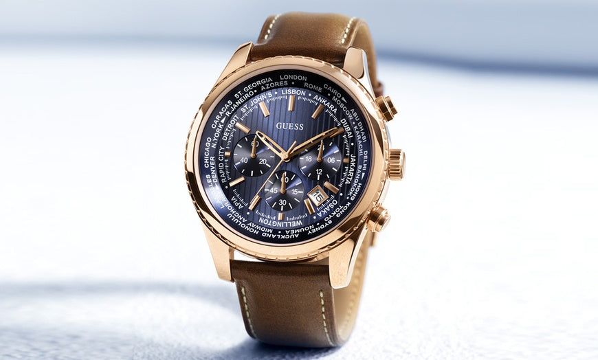 Montre Guess Homme Cuir Marron W0500G1